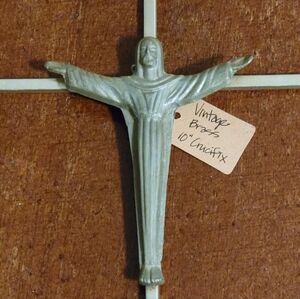 Metal Brass? Crucifix Wall Decor Religious